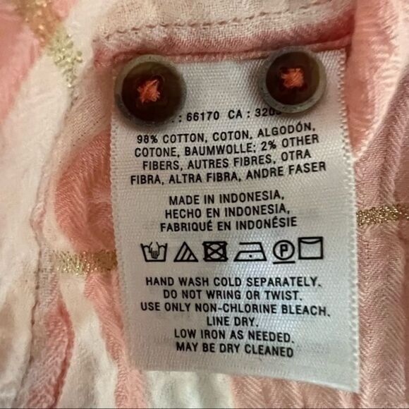 Anthropologie Holding Horses Gailen Pink Plaid Button Down Shirt Size 4. - Picture 6 of 6